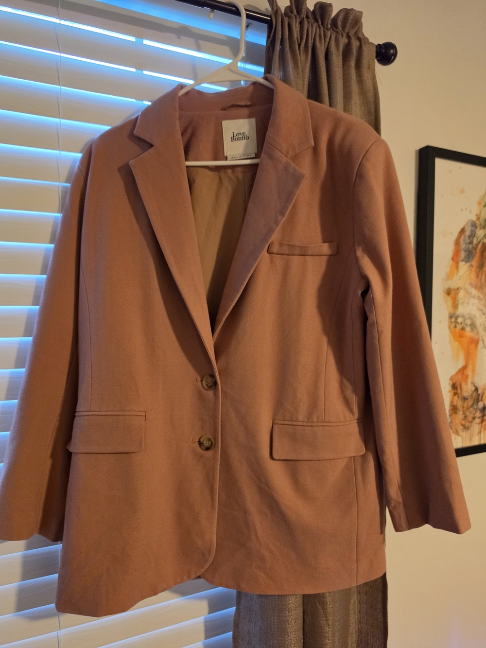 Love Bonito Women's Dusty Rose Blazer Jacket - Picture 4 of 7